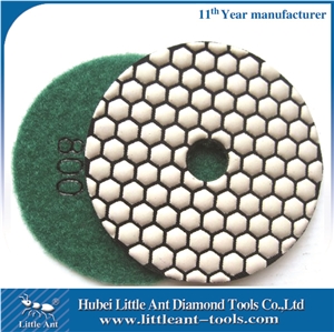 800 Grit 4 Inch Diamond Dry Polishing Pad White Color