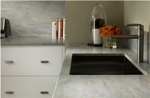 Quartz Stone Kitchen Countertops, Composites Grey Quartz Kitchentops