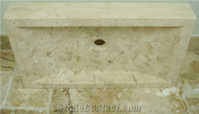 Classic Light Travertine Regtangular Shape Sink