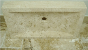 Classic Light Travertine Regtangular Shape Sink Classic Light Travertine Regtangular Shape Sink