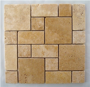 Classic Light Travertine Tumbled Mini Pattern Classic Light Travertine Tumbled Mini Pattern
