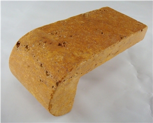 Exotic Gold Travertine Remodel Edge Pool Coping