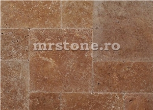Noce Travertine Tumbled French Pattern Pavement