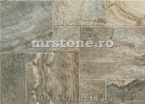 Silver Travertine French Pattern