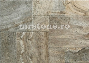 Silver Travertine French Pattern