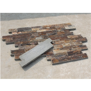 Rusty Slate Cement Ledgestone Wall Panel, Hebei Rusty Slate Cultured Stone