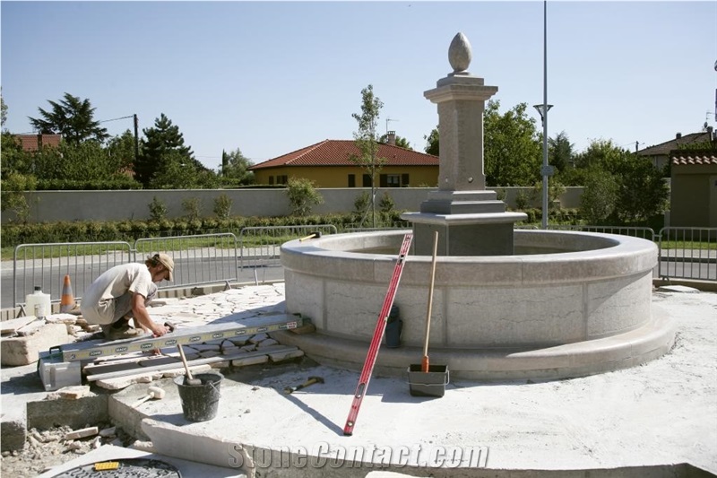 Pierre De Chandore Limestone Fountain
