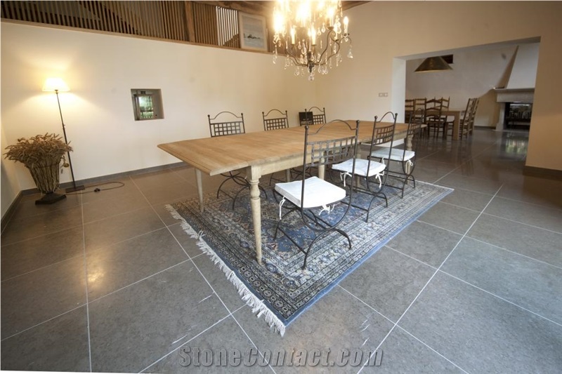 Pierre De Ruoms Limestone Floor Tiles, France Grey Limestone