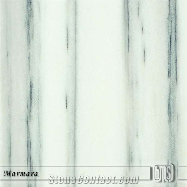 Marmara Semi White Marble Slabs, Tiles