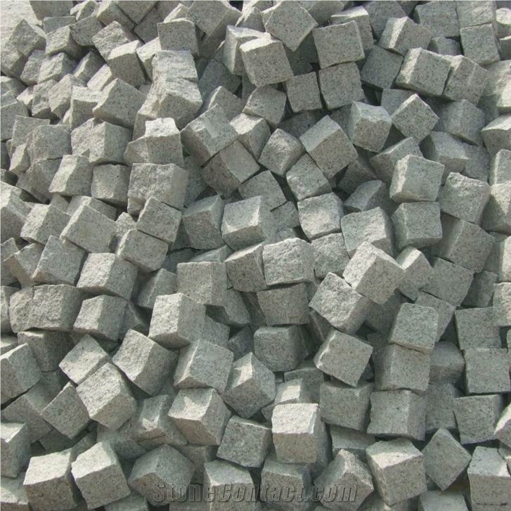 G602 Grey Granite Cubes and Cobbles