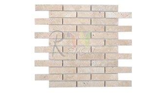 Brick Classic Tumbled , Classic Turkish Travertine Mosaic