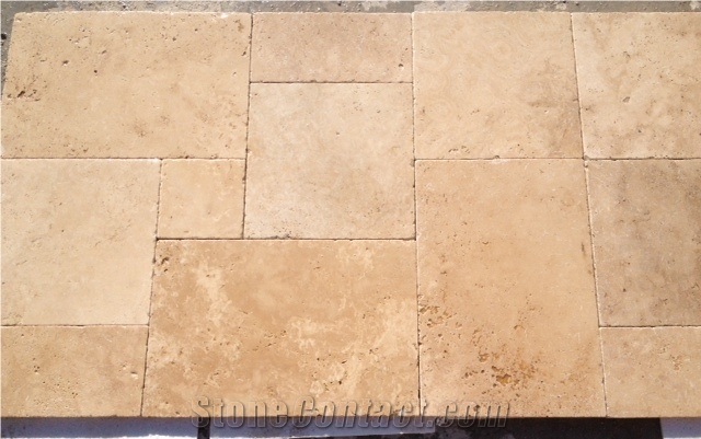 Travertine Classic Tumbled French Pattern