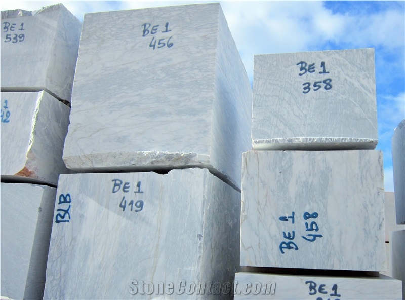 Magic Blue Tiger Skin Marble Block, Portugal White Marble Block