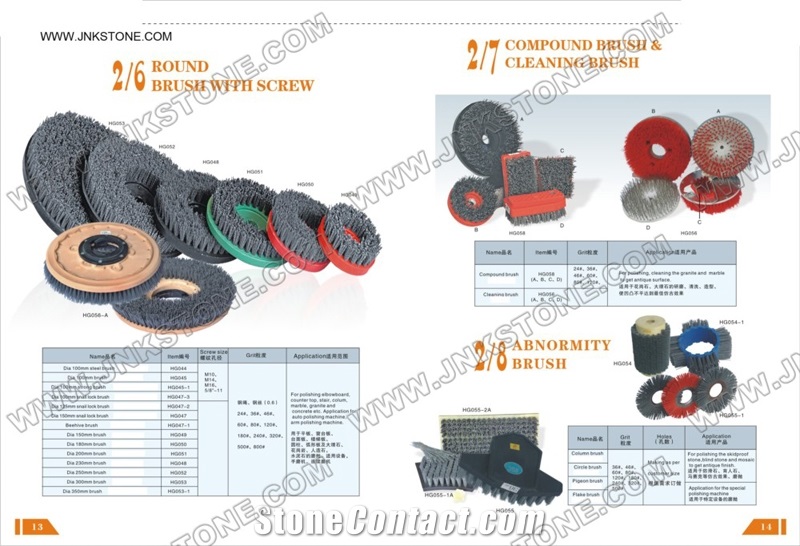 Round Brush with Screw,Compound Brush & Cleaning Brush,Abnormity Brush
