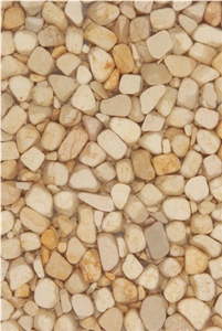 Sunshine Cream Pebble Stone Artificial Slab
