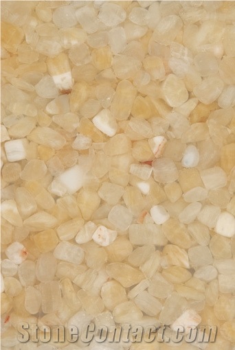Sunshine Pine Jade Pebble Stone Artificial Slab