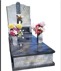 G633 Granite and Jet Black Monument & Tombstone