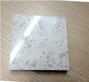 Big Crystal White Artificial Agglomerated Marble