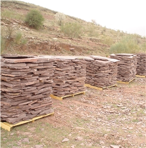 Rojo Moncayo Sandstone Sawn Cut Flagstone