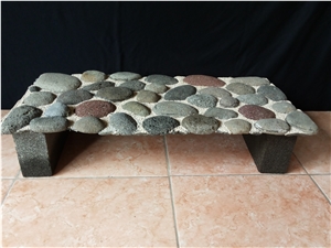 Volcanic Lava Liver Stone Mosaic, Grey Mosaic