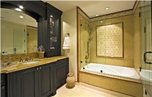 Beige Marble Bathroom Design