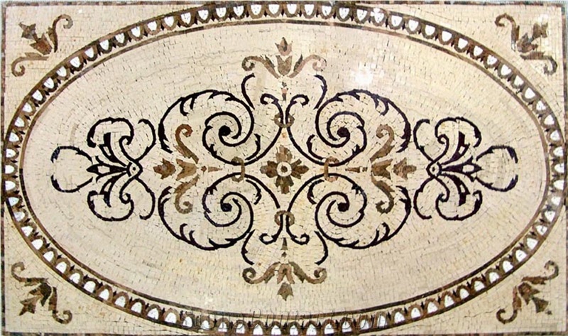 Artistic Marble Mosaic Rug