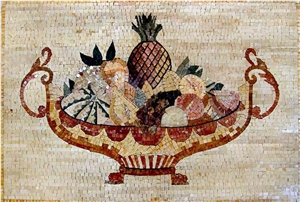 Fruit Bowl Stone Art Kitchen Mosaic Backsplash