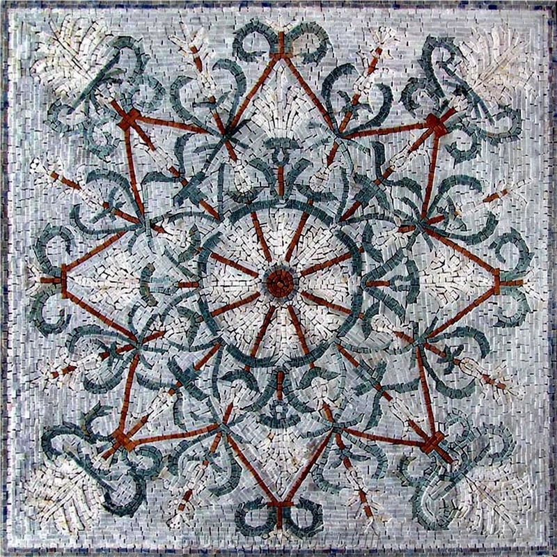 Geometric Marble Mosaic