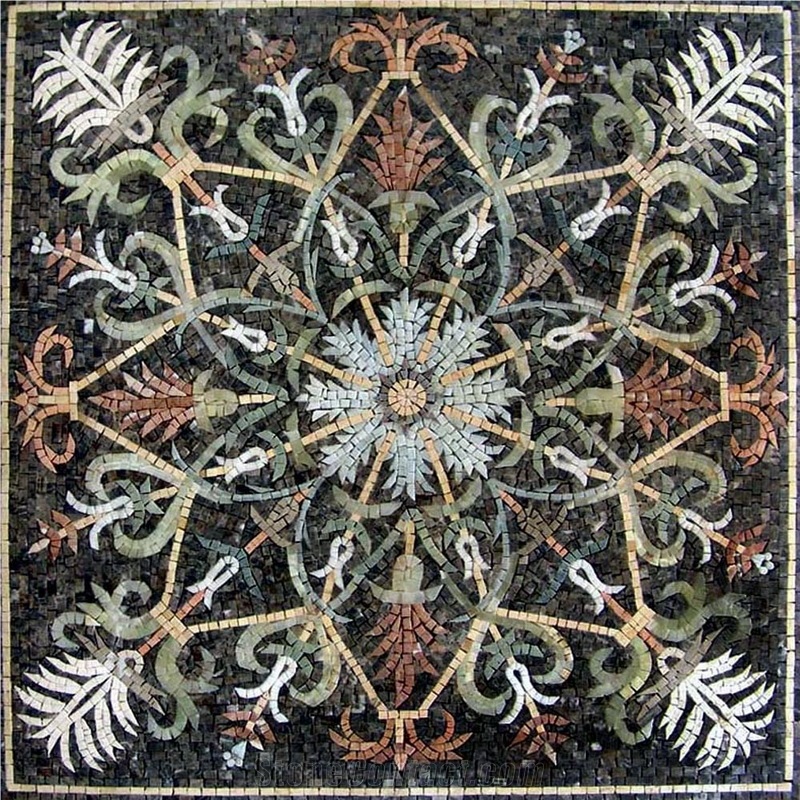 Geometric Marble Mosaic