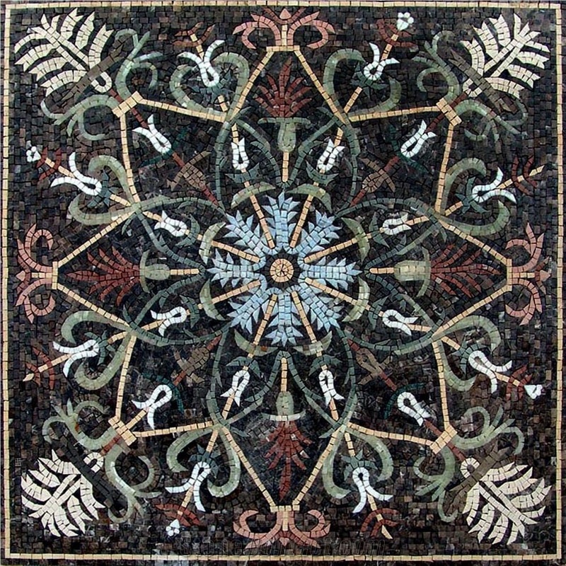 Geometric Marble Mosaic