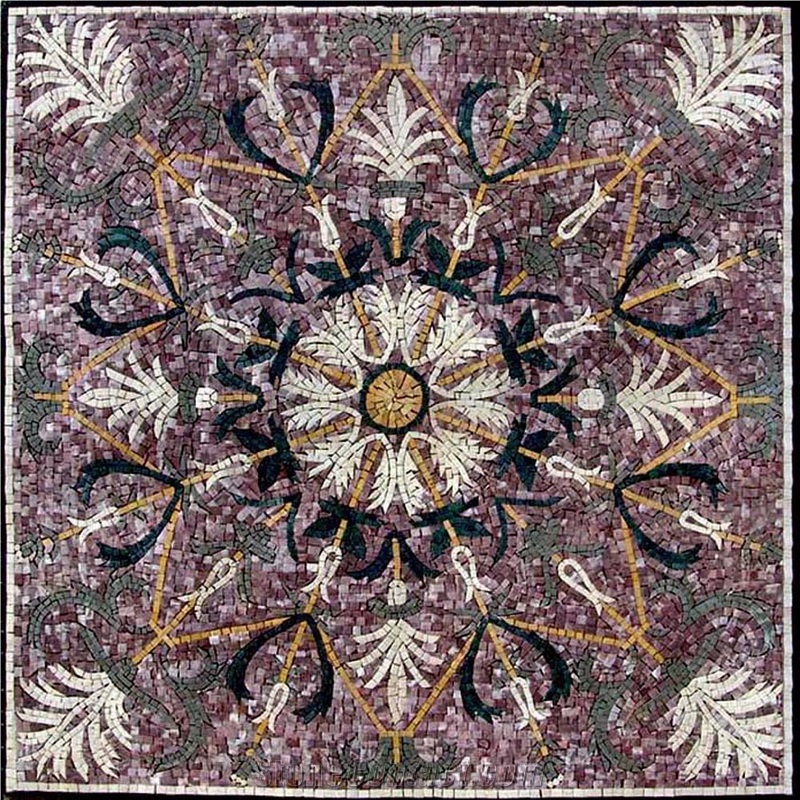 Geometric Marble Mosaic