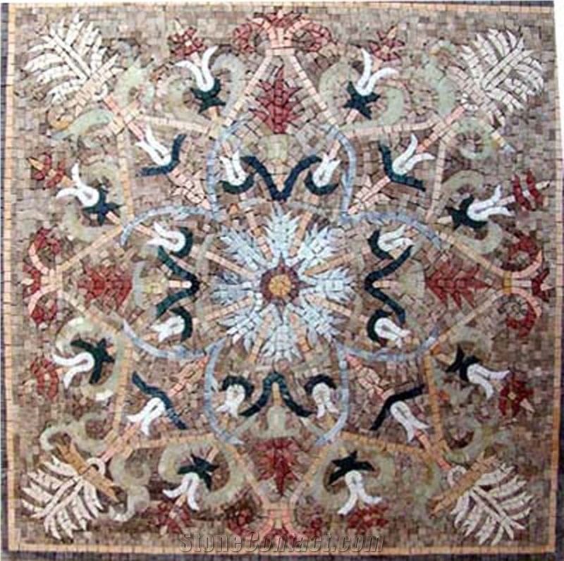 Geometric Marble Mosaic