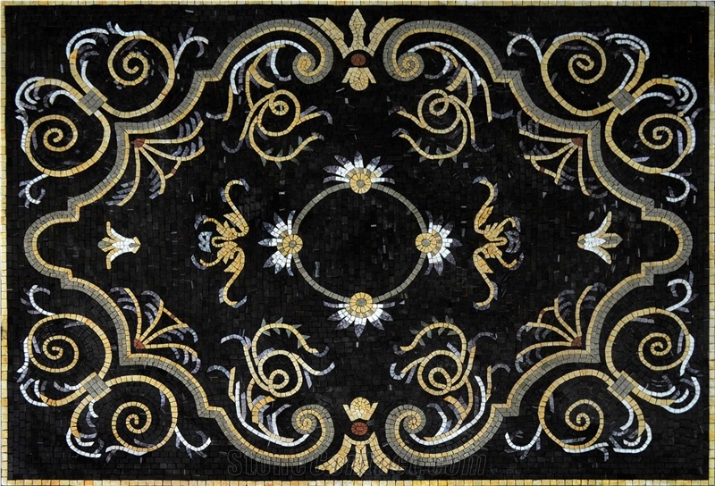 Geometric Stone Art Mosaic Rug