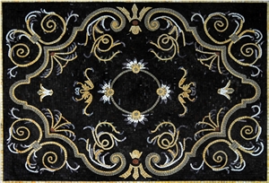 Geometric Stone Art Mosaic Rug