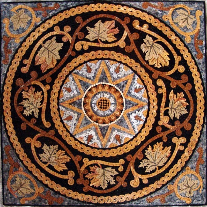 Mosaic Stone Art Floor Medallion