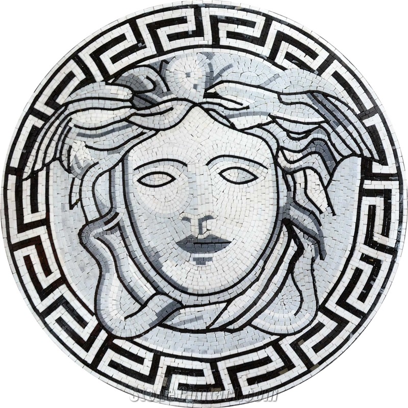 Versace Mosaic Stone Art Medallion