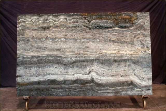 Brown - Silver Travertine Slabs