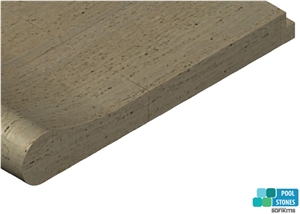 Classic Light Travertine 5cm Embossed Overflow Pool Coping