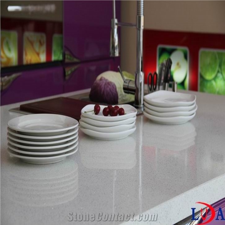 Chinese Snow White Quartz Stone Countertops
