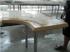 Laminated Quartz Stone Counter Tops, Yellow Kitchen Countertops