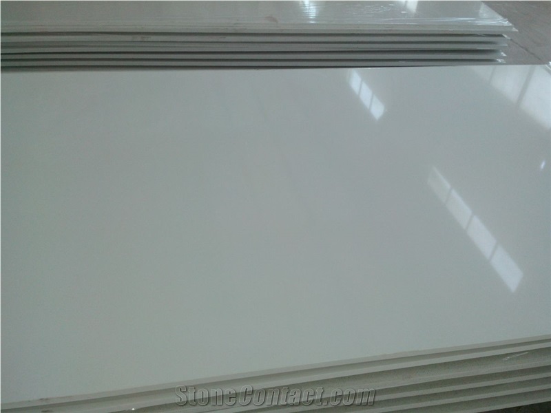 Pure White Quartz Stone Slab