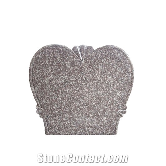 G664 Granite Headstone, Red Granite Memorials