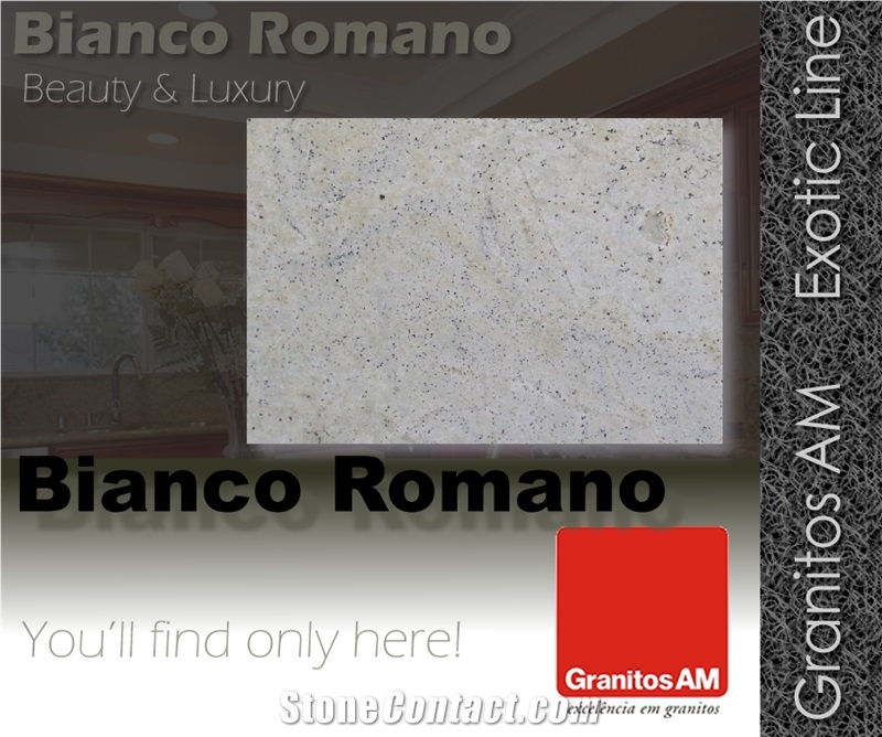 Bianco Romano Granite Slabs & Tiles, Brazil White Granite
