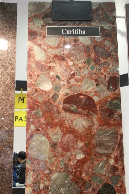 Curitiba Granite Slabs, Brazil Red Granite