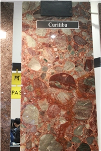 Curitiba Granite Slabs, Brazil Red Granite