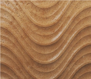 Cnc Wall Cladding Panels, Denizli Noce Brown Travertine Wall