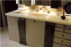 White Onyx Vanity Top