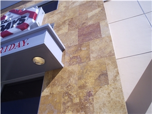 Tobacco Travertine Wall Cladding