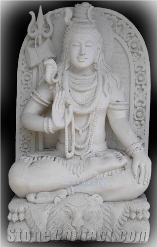 Religious Statue Traditional, White Sandstone Statues
