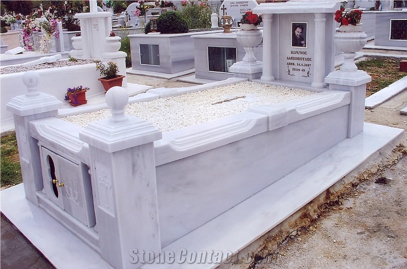 White Thassos Marble Monuments